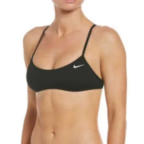 Nike Swim Cutout Bikini Top - Black  NWT - Picture 1 of 3